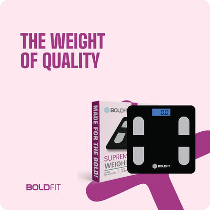 Boldfit Weight Machine for Home for Human Body with LCD Display Max Weight Capacity 180Kgs