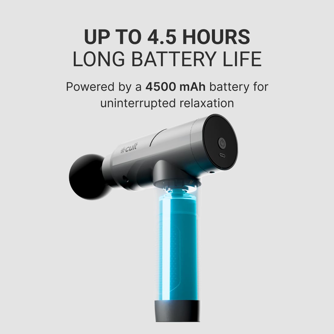 Cult Impact Pro Gun Whole_Body Massager, 4500Mah Battery