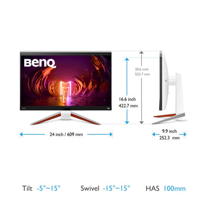 BenQ MOBIUZ EX3210U 32" 4K UHD IPS Gaming Monitor| 144Hz| 1ms MPRT| PS5 Compatible| FreeSync Premium Pro| HDMI 2.1| 98% DCI-P3| VESA DisplayHDR600|DP|USB Hub| Remote (White)