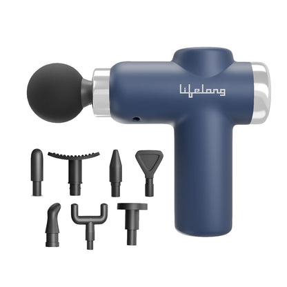 Lifelong Gun Massager for Pain Relief – 8 Massage Heads, 6 Speed Modes