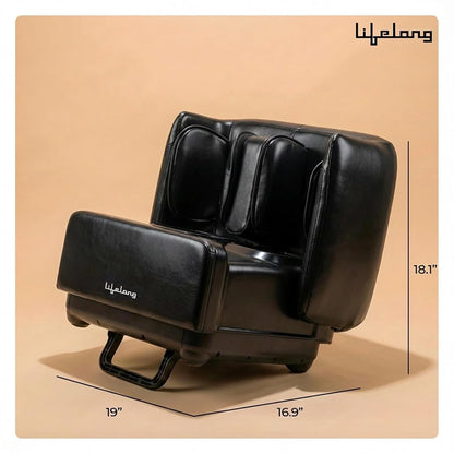Lifelong 2 in 1 Foot & Leg Massager Machine & Foldable Ottoman Rest for Home