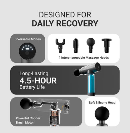 Cult Impact Pro Gun Whole_Body Massager, 4500Mah Battery
