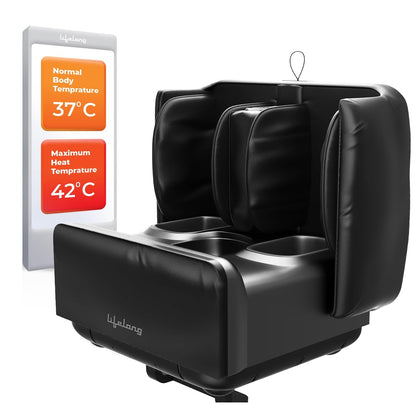 Lifelong 2 in 1 Foot & Leg Massager Machine & Foldable Ottoman Rest for Home