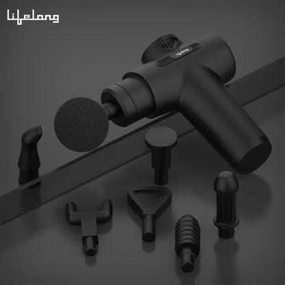 Lifelong LLGM109 Percussion Massage Gun for Pain Relief, Deep Tissue, 6 Speeds & 7 Massage Heads