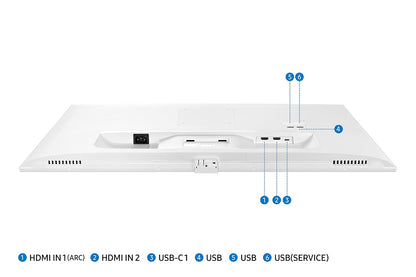 Samsung 32-inch(80cm) M7 4K UHD Smart 3,840 x 2,160 Monitor, Type-C, Smart TV apps, TV Plus, Office 365, Apple Airplay, Dex, Bluetooth, IOT, Remote (LS32BM701UWXXL, White)