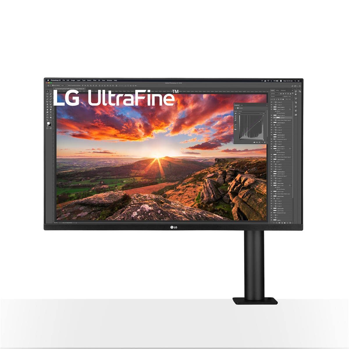 LG 32UN880-B 32" (81.28cm) 3840x2160 Pixels Ultrafine Display Ergo UHD 4K IPS Display with HDR 10 Compatibility and USB Type-C Connectivity, Black