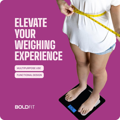 Boldfit Weight Machine for Home for Human Body with LCD Display Max Weight Capacity 180Kgs