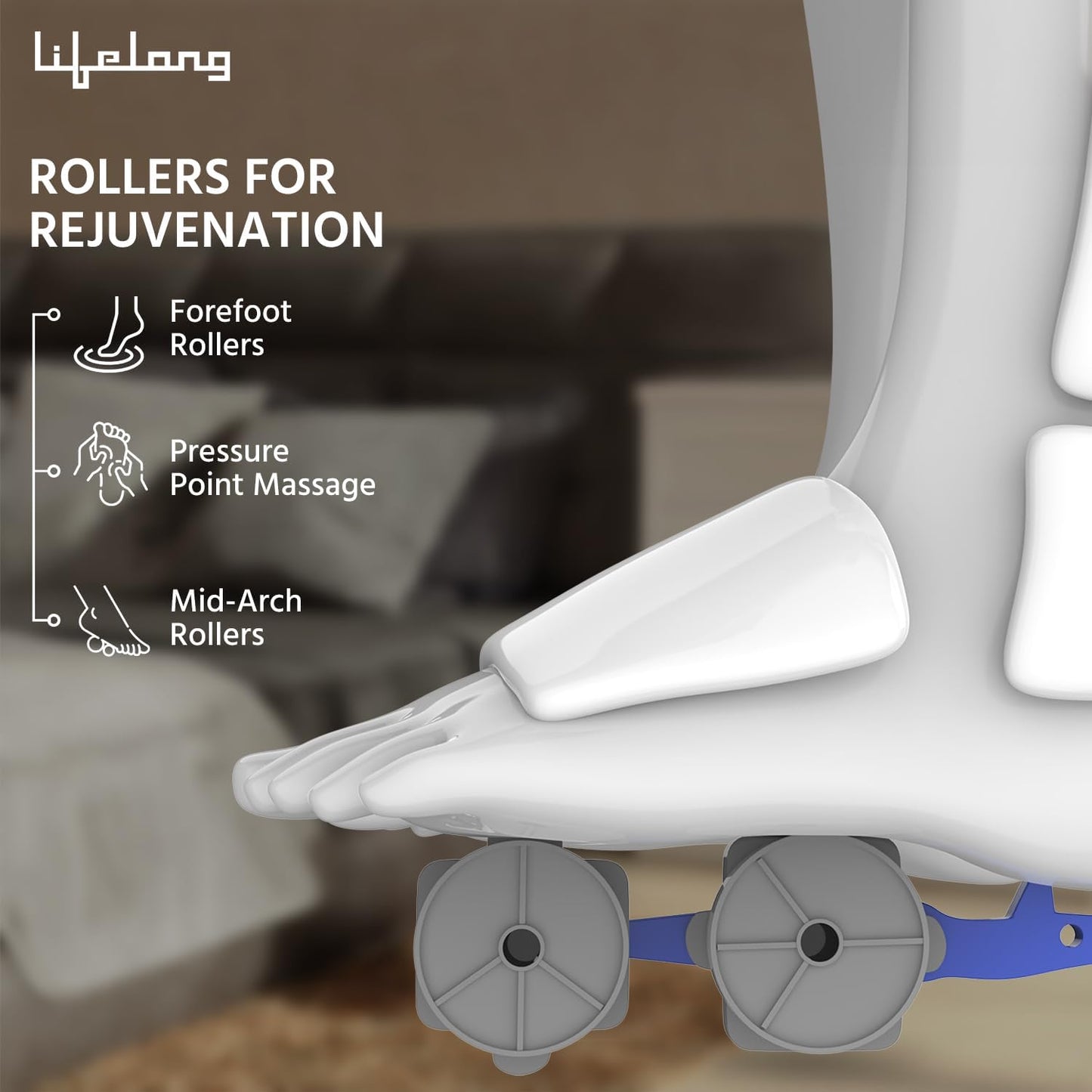 Lifelong Foot Massager Machine For Pain Relief With Heat & Kneading Function