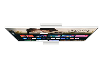 Samsung 32" (80cm) M8 4K Smart Monitor with Slim Fit Camera|UHD 3840x2160|Type-C 65W|4K AI Upscaling|OTT Apps|Office 365|Solar Remote|Wi-Fi|Bluetooth|HAS Pivot Stand|LS32DM801UWXXL|White
