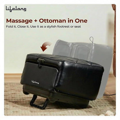 Lifelong 2 in 1 Foot & Leg Massager Machine & Foldable Ottoman Rest for Home