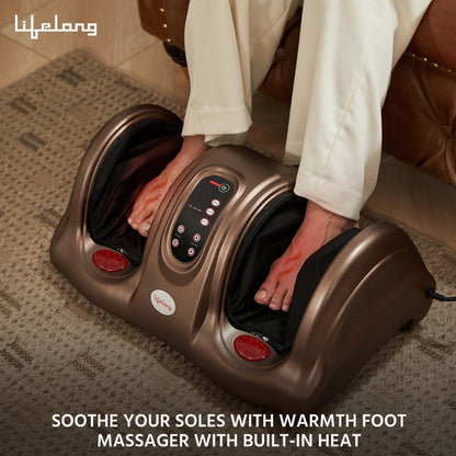 Lifelong Foot Massager Machine For Pain Relief With Heat & Kneading Function
