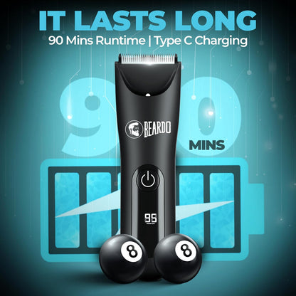 Beardo Ball Safe Pro Trimmer | Intimate Trimmer for Men | IPX7 Waterproof | Safe Ceramic Blades | 90 Min Runtime