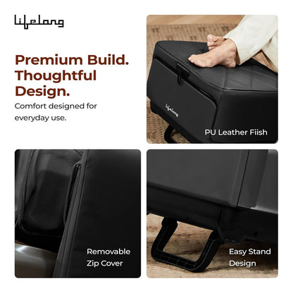 Lifelong 2 in 1 Foot & Leg Massager Machine & Foldable Ottoman Rest for Home