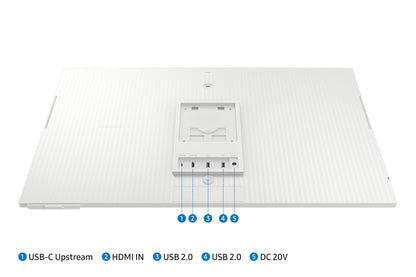 Samsung 32" (80cm) M8 4K Smart Monitor with Slim Fit Camera|UHD 3840x2160|Type-C 65W|4K AI Upscaling|OTT Apps|Office 365|Solar Remote|Wi-Fi|Bluetooth|HAS Pivot Stand|LS32DM801UWXXL|White