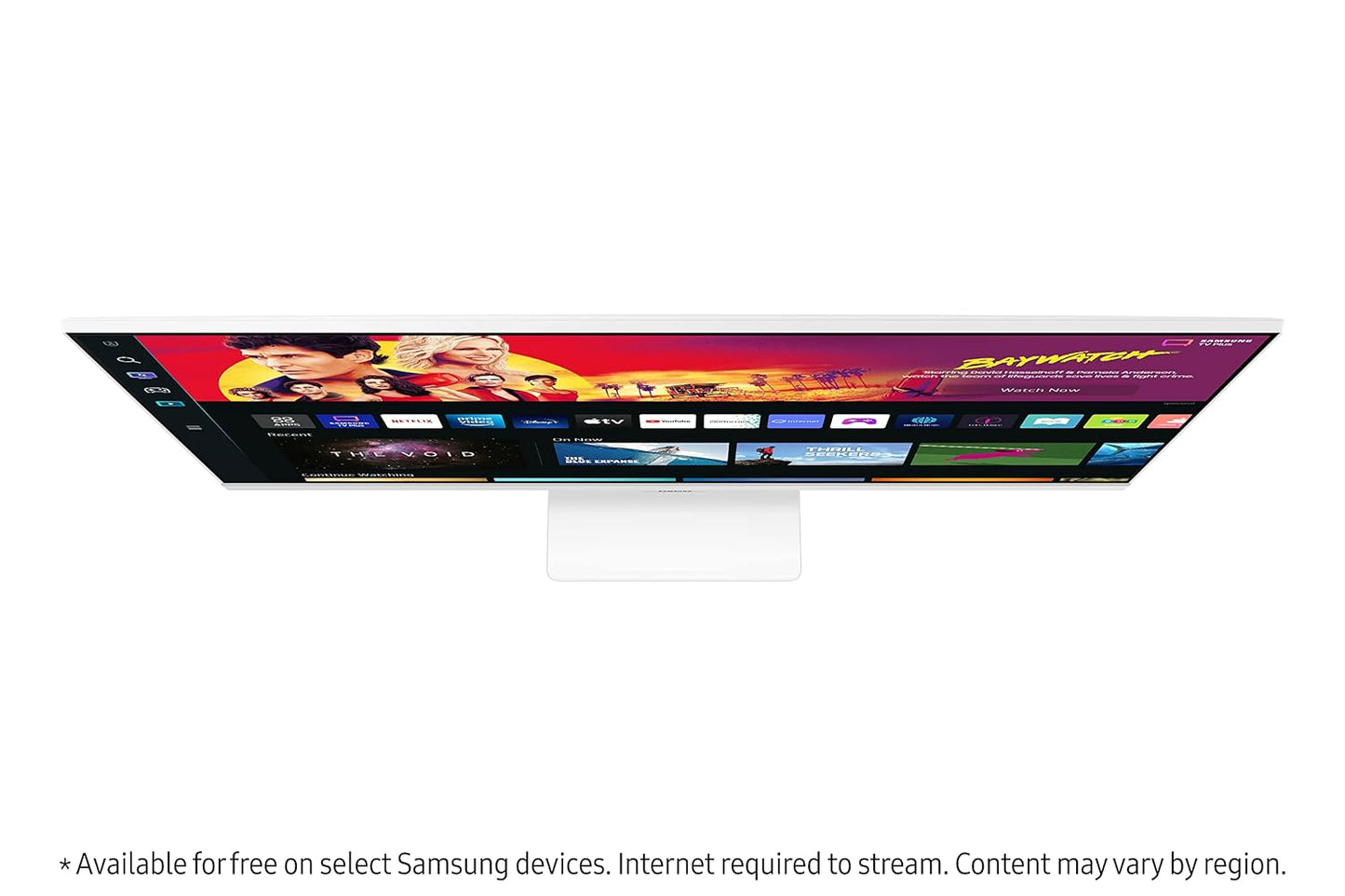 Samsung 32-inch(80cm) M7 4K UHD Smart 3,840 x 2,160 Monitor, Type-C, Smart TV apps, TV Plus, Office 365, Apple Airplay, Dex, Bluetooth, IOT, Remote (LS32BM701UWXXL, White)