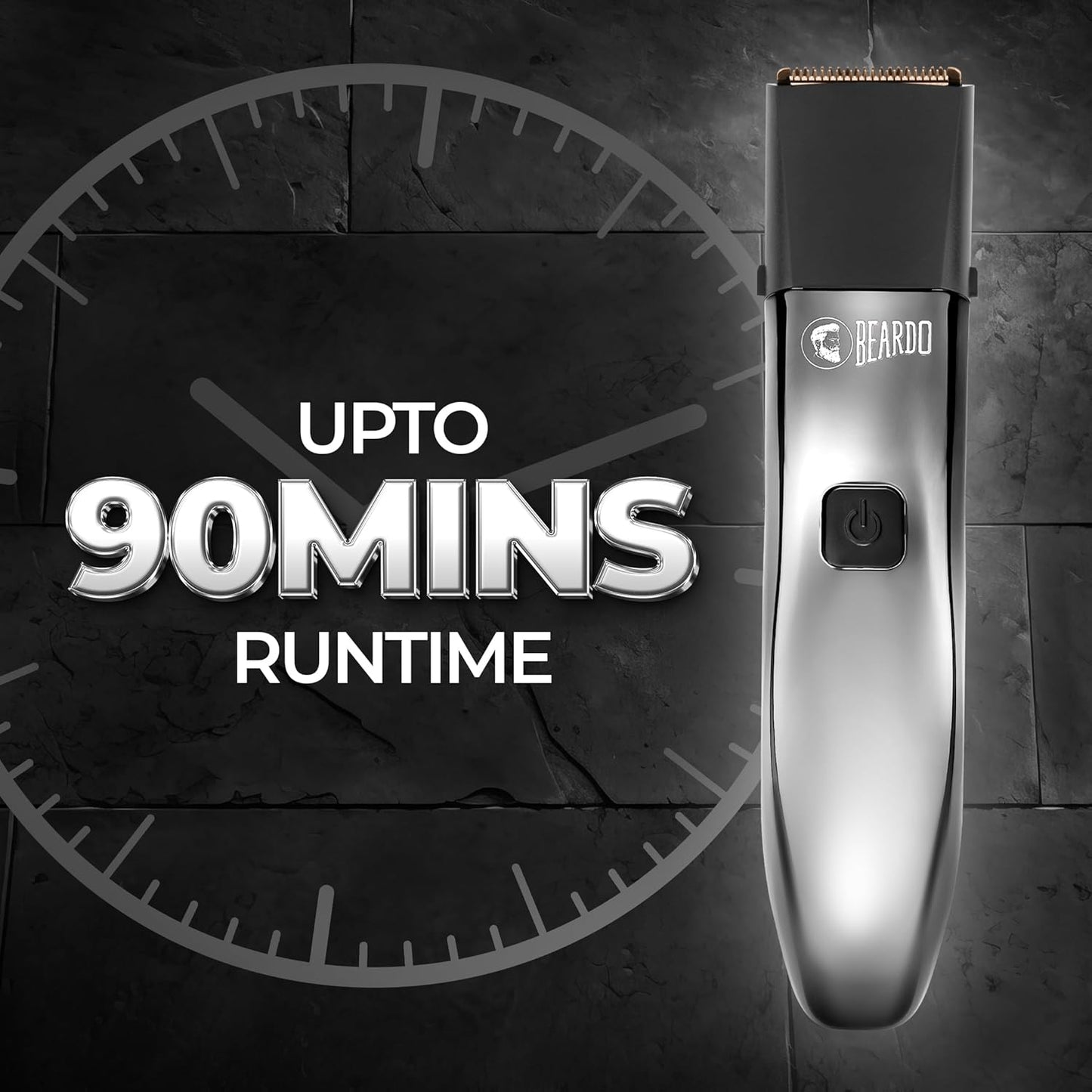 Beardo Chrome Beast Multipurpose Full Body Groomer Trimmer Set For Men | 40 Length Settings | 8 attachments |90 min. run time | All-in-1 trimmer