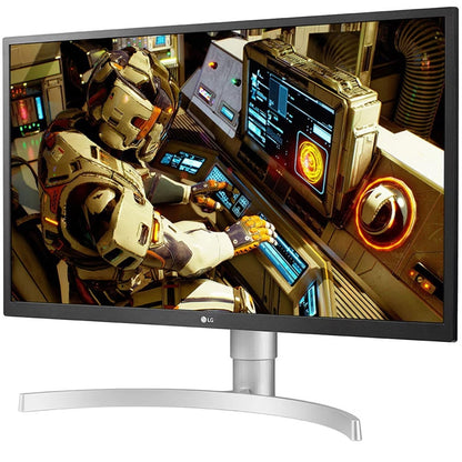 LG 69 cm/27 inches LCD 4K-UHD 3840 x 2160 Pixels HDR 10 Monitor with IPS Panel for Designing, Radeon FreeSync, Height/Pivot/Tilt Adjustable Stand, HDMI x 2, Display Port- 27UL550 (White)