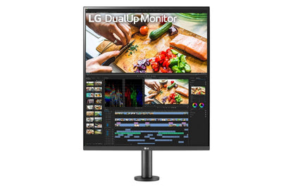 LG 28MQ780-B 28 Inch SDQHD (2560 x 2880) Nano IPS DualUp Monitor with Ergo Stand, DCI-P3 98% (Typ.) with HDR10, USB Type-C (90W PD) - Black