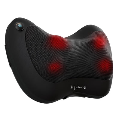 Lifelong Cushion Massager and Body Massager with Heat and Strong 8 Deep Kneading nodes