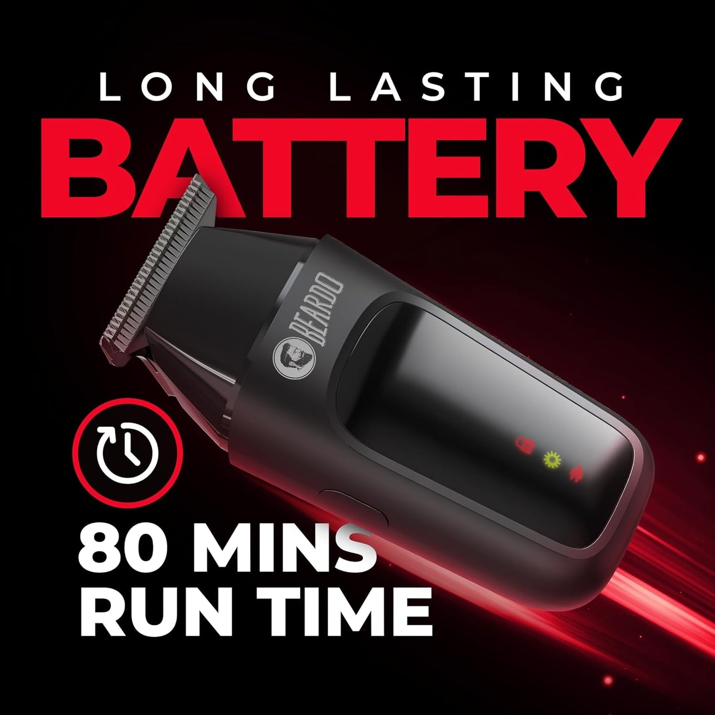 Beardo Apex Go Trimmer for Men - 80-Min Run Time