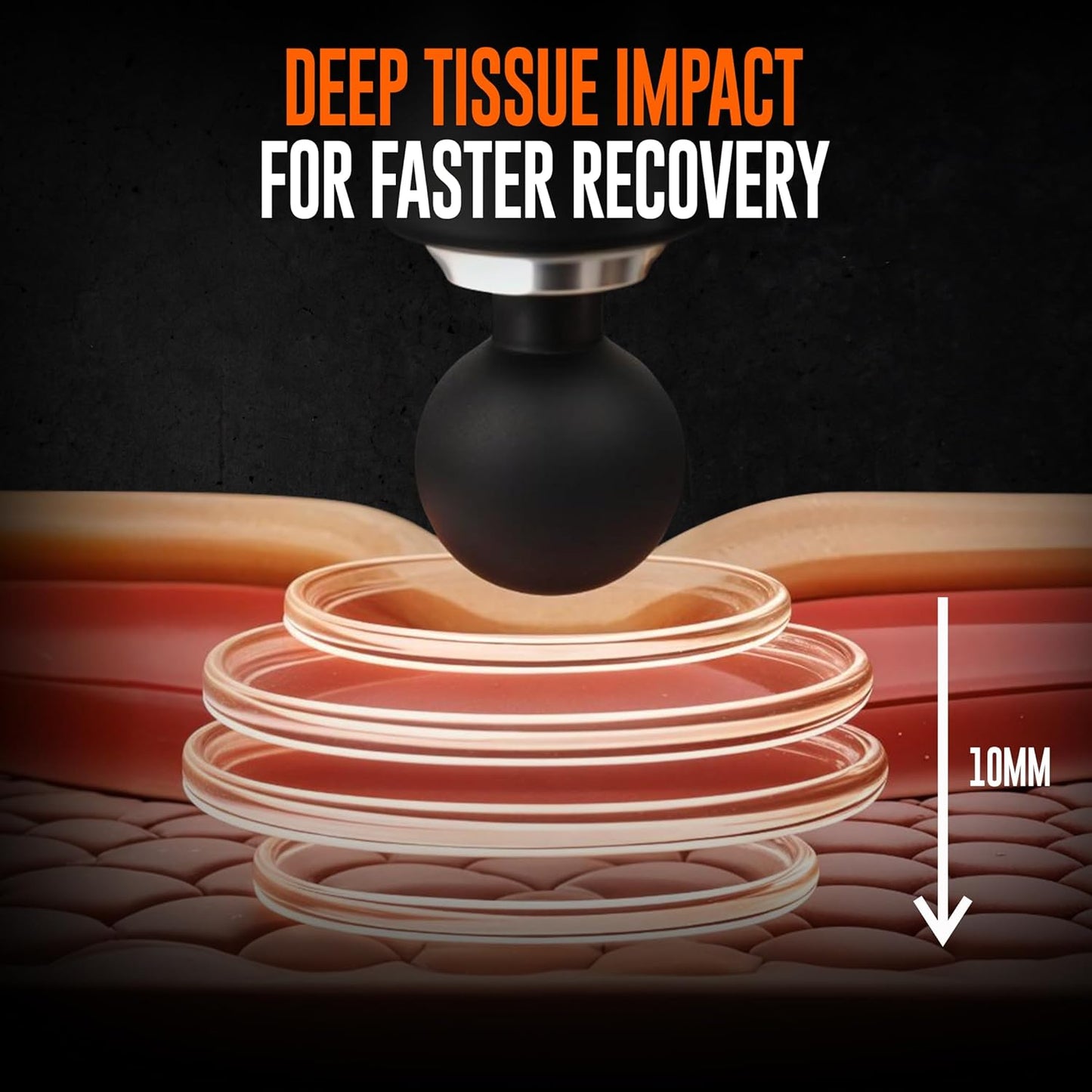 Beardo Deep Tissue Massage Gun | Sports Massager | Full Body Massager Machine for Pain Relief