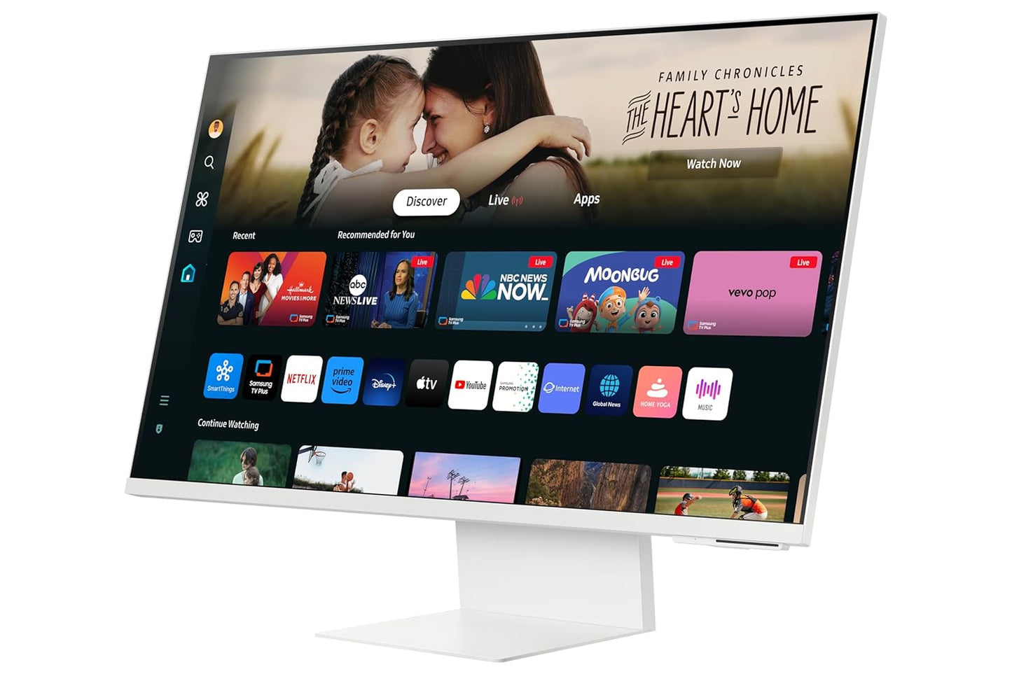 Samsung 32" (80cm) M8 4K Smart Monitor with Slim Fit Camera|UHD 3840x2160|Type-C 65W|4K AI Upscaling|OTT Apps|Office 365|Solar Remote|Wi-Fi|Bluetooth|HAS Pivot Stand|LS32DM801UWXXL|White