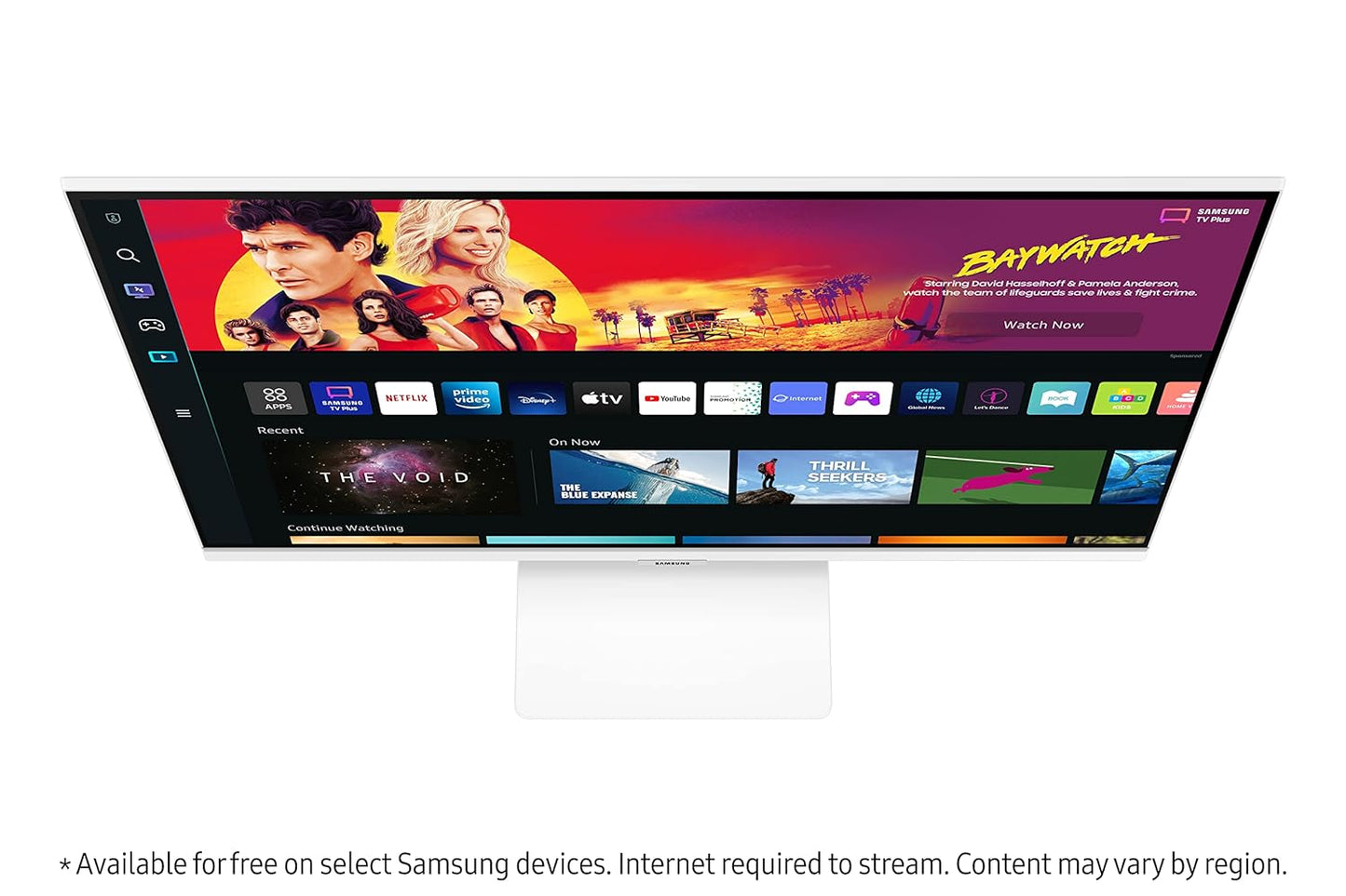 Samsung 32-inch(80cm) M7 4K UHD Smart 3,840 x 2,160 Monitor, Type-C, Smart TV apps, TV Plus, Office 365, Apple Airplay, Dex, Bluetooth, IOT, Remote (LS32BM701UWXXL, White)