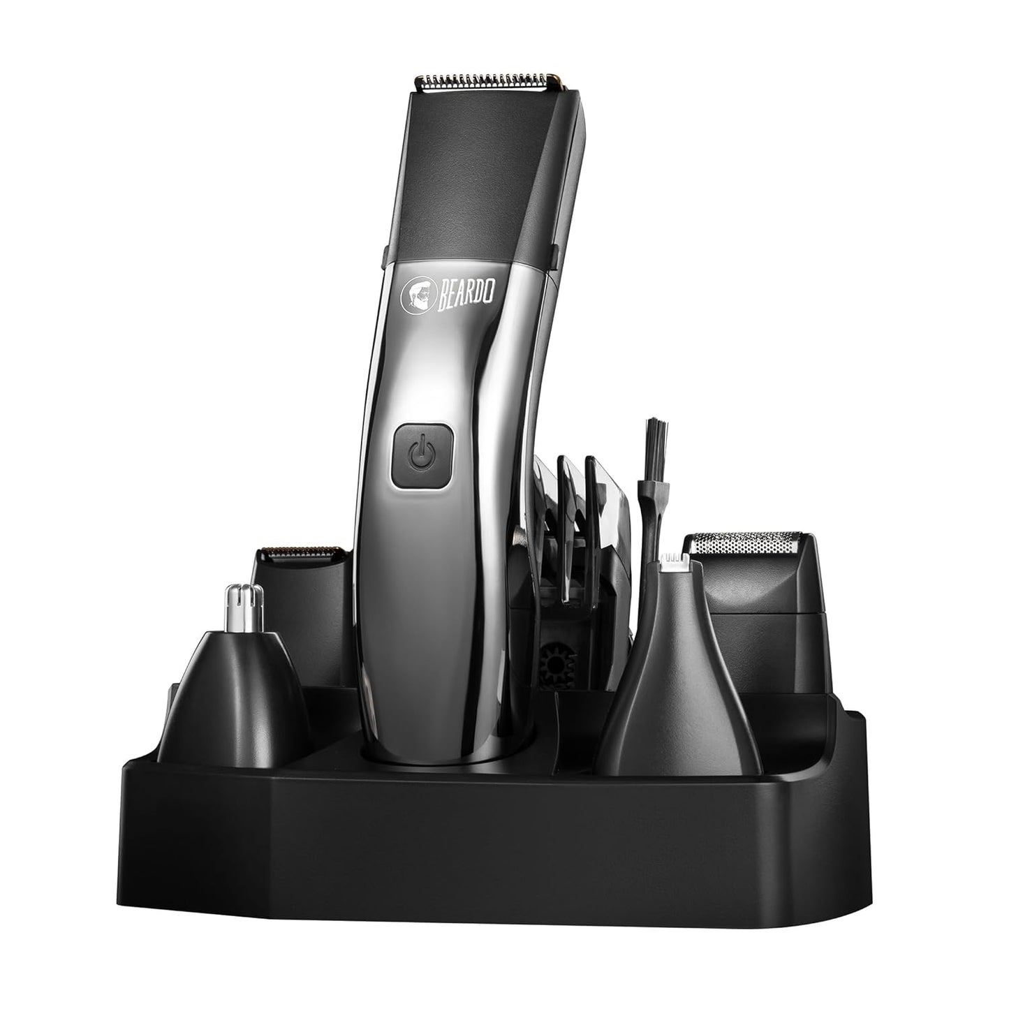 Beardo Chrome Beast Multipurpose Full Body Groomer Trimmer Set For Men | 40 Length Settings | 8 attachments |90 min. run time | All-in-1 trimmer