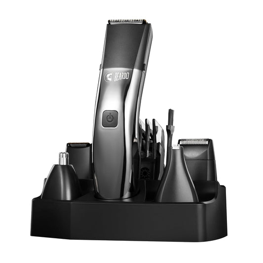 Beardo Chrome Beast Multipurpose Full Body Groomer Trimmer Set For Men | 40 Length Settings | 8 attachments |90 min. run time | All-in-1 trimmer