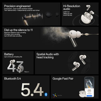 OnePlus Buds Pro 3 Bluetooth TWS in-Ear Buds – Up to 43Hrs Battery.