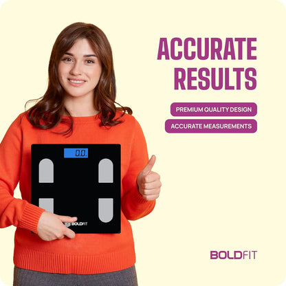 Boldfit Weight Machine for Home for Human Body with LCD Display Max Weight Capacity 180Kgs