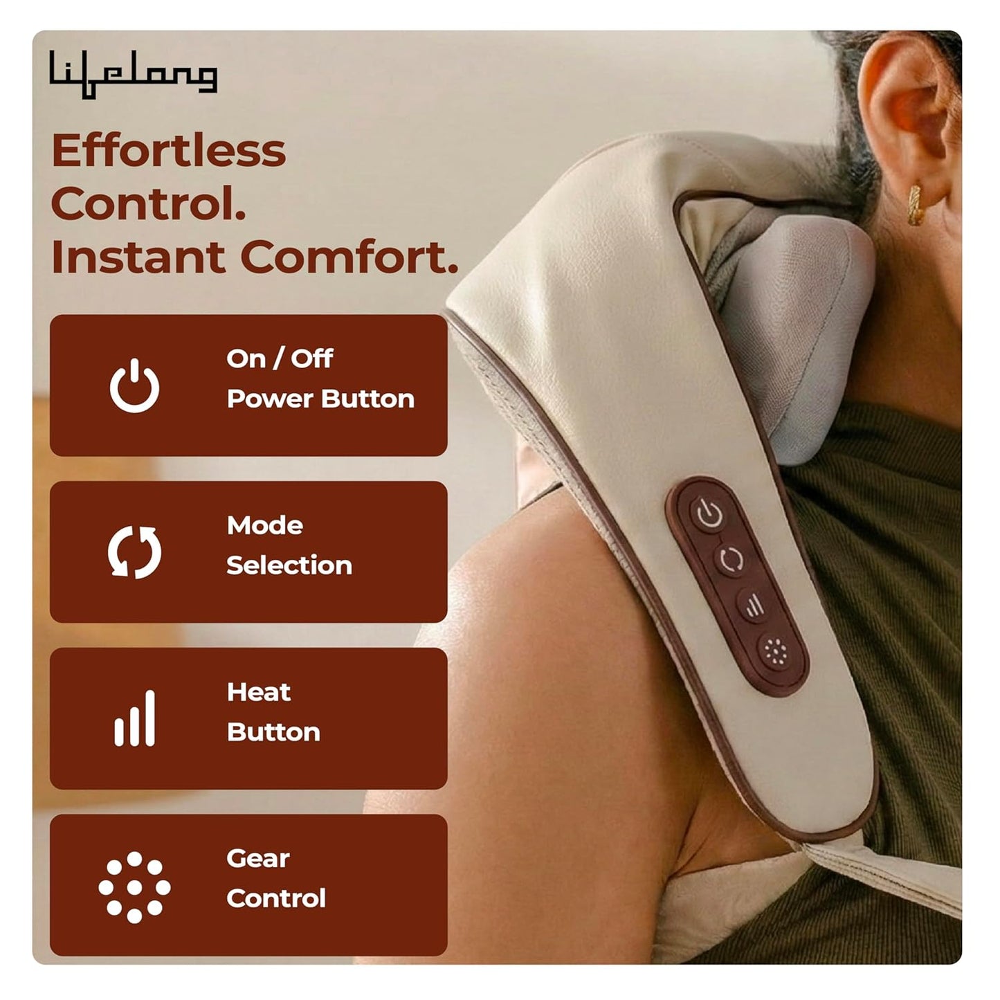 Lifelong Manual Dual Pressure Cervical Neck Shoulder Legs Waist Muscles Pain Relief