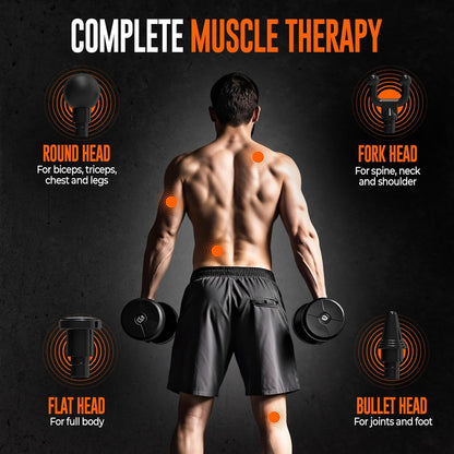 Beardo Deep Tissue Massage Gun | Sports Massager | Full Body Massager Machine for Pain Relief