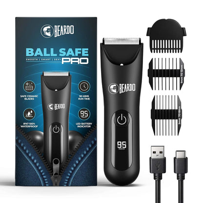 Beardo Ball Safe Pro Trimmer | Intimate Trimmer for Men | IPX7 Waterproof | Safe Ceramic Blades | 90 Min Runtime