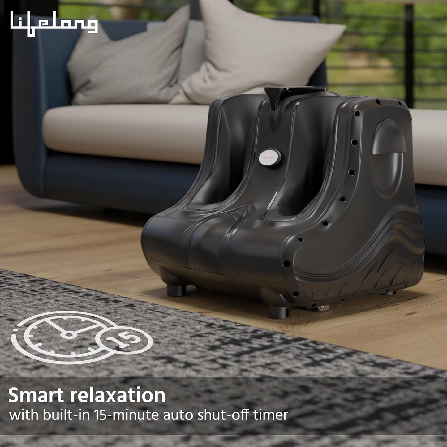 Lifelong Foot Massager Machine for Pain Relief | Electric Foot Massager with Digital Display