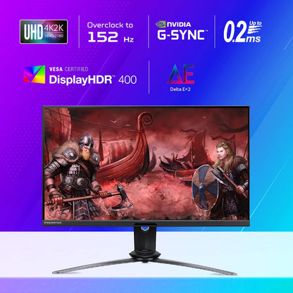 acer Predator X28 28 Inch (71.12 Cm) UHD 3840 X 2160 Pixels 0.2 Ms 152Hz (Overclock) Nvidia G-Sync Gaming LCD Monitor with LED Back Light I Vesa Display HDR 400 I IPS Agile Splender Display I (Black)
