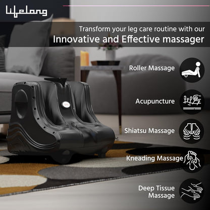Lifelong Foot Massager Machine for Pain Relief | Electric Foot Massager with Digital Display
