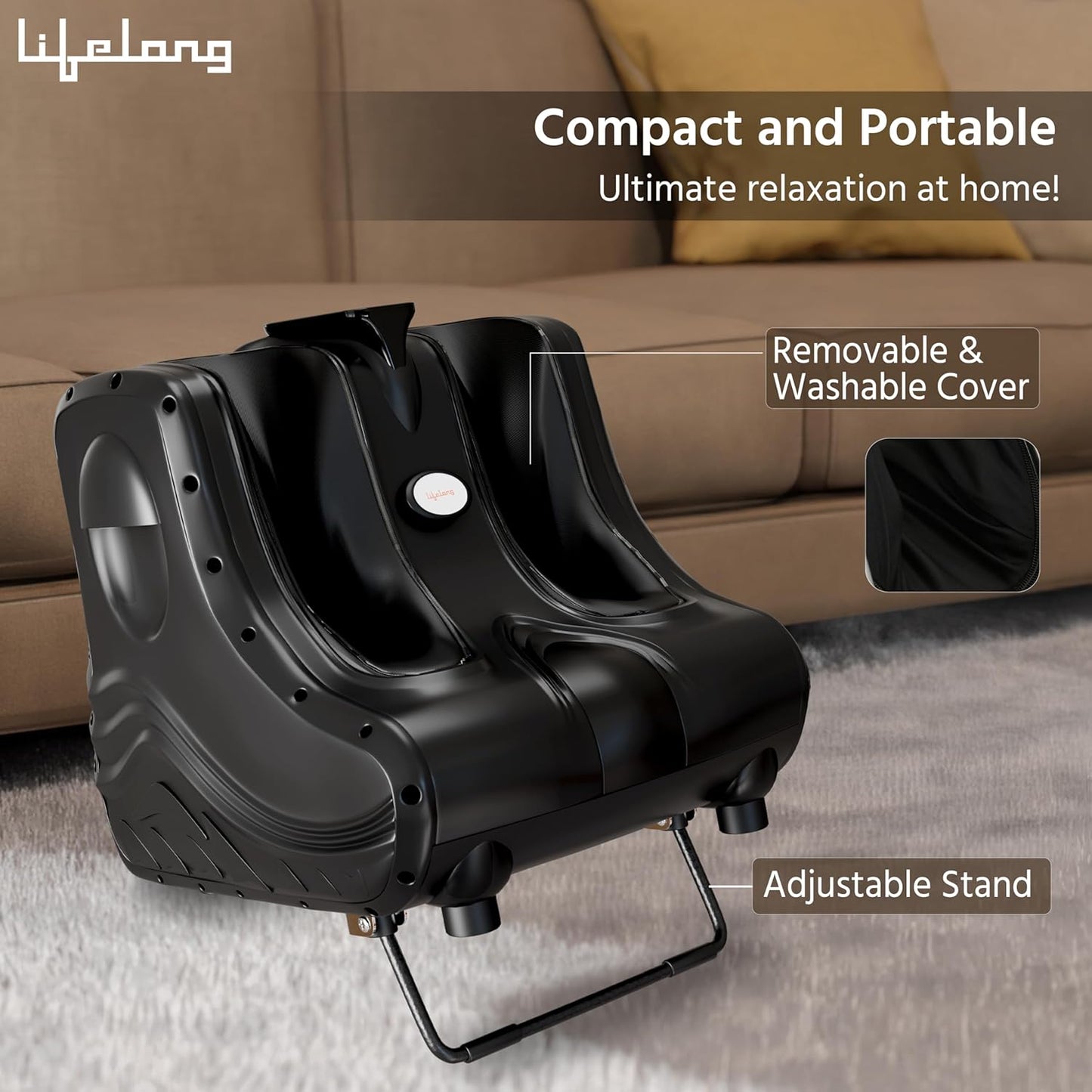 Lifelong Foot Massager Machine for Pain Relief | Electric Foot Massager with Digital Display