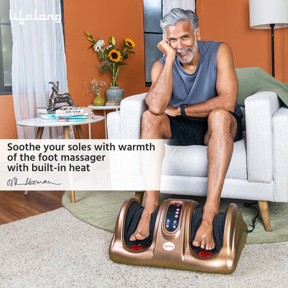 Lifelong Foot Massager Machine For Pain Relief With Heat & Kneading Function