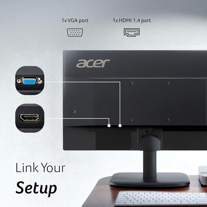acer EK220Q J0 21.5 Inch Full HD VA Panel Monitor | 120Hz Refresh | Black