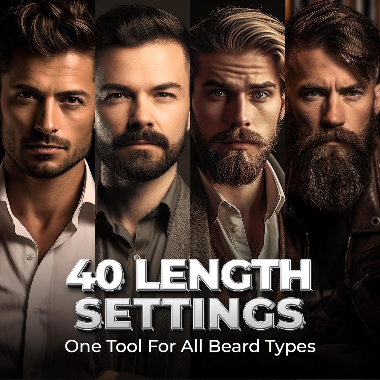 Beardo Chrome Beast Multipurpose Full Body Groomer Trimmer Set For Men | 40 Length Settings | 8 attachments |90 min. run time | All-in-1 trimmer