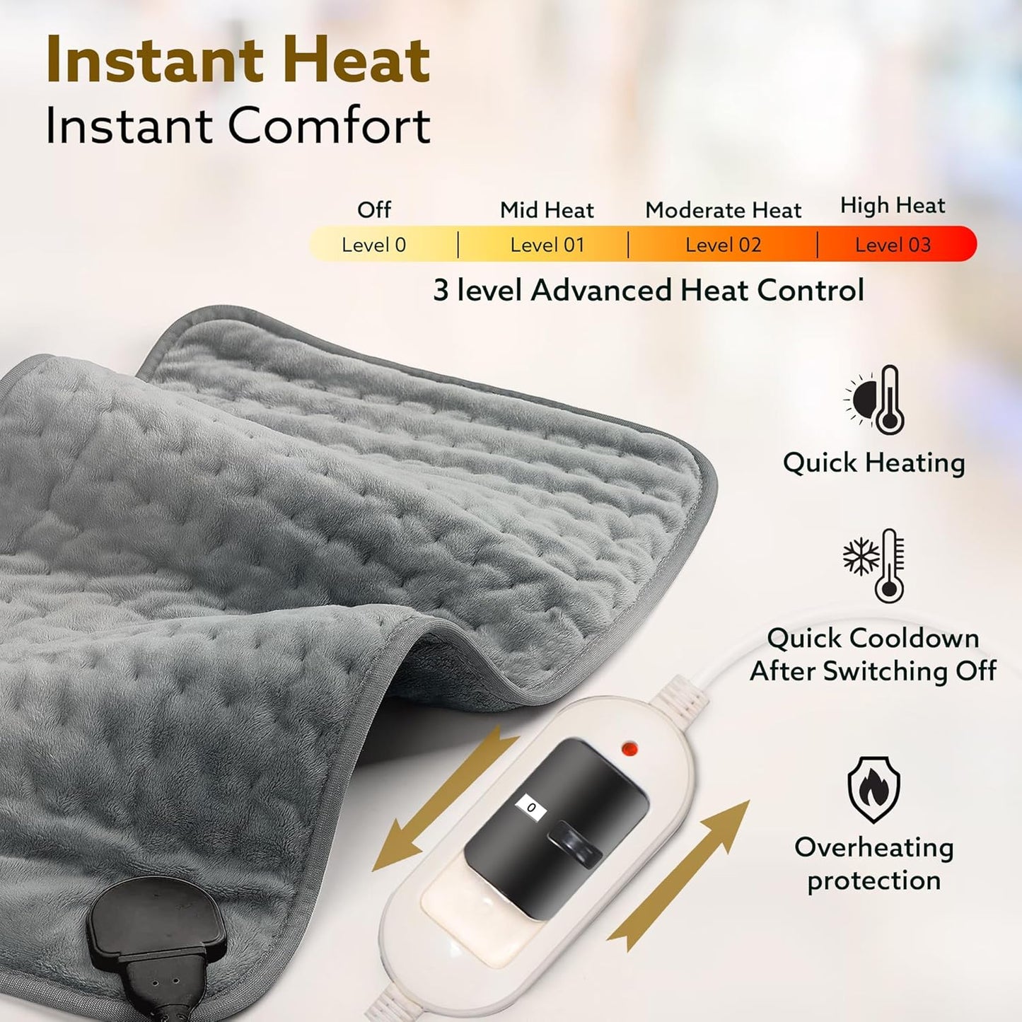 AGARO Ortho Electric Heating Pad, Orthopaedic Heating Belt with Temperature Controller
