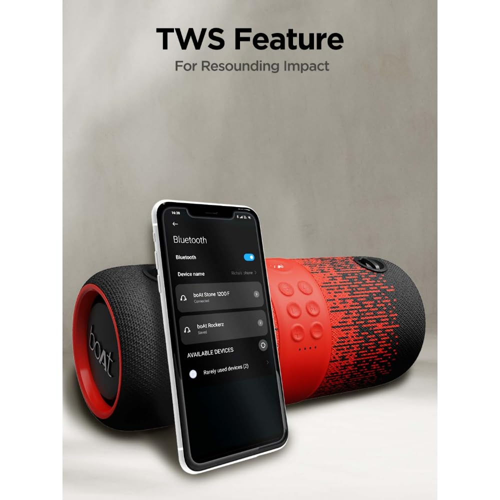 boAt Stone 1200F 14W Bluetooth Speaker with Upto 9 Hours Battery, RGB LEDs
