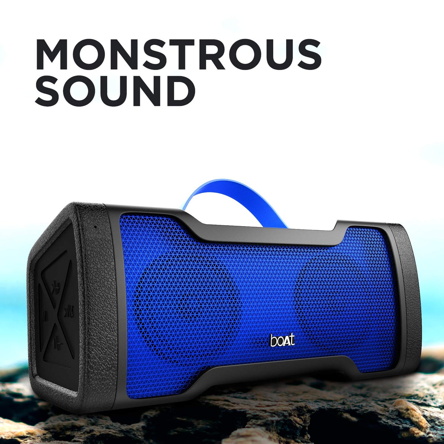 Boat Stone 1000 14W Bluetooth Speaker with 8 Hours Playback, Bluetooth v5.0, IPX5 Water Resistance(Blue)