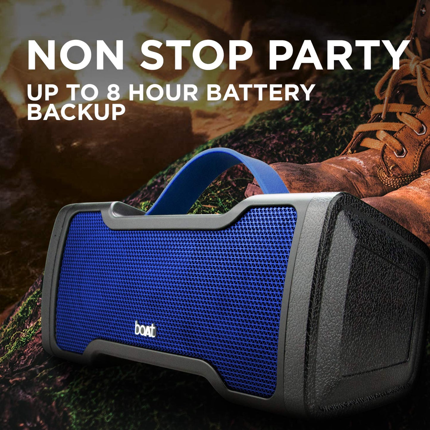 Boat Stone 1000 14W Bluetooth Speaker with 8 Hours Playback, Bluetooth v5.0, IPX5 Water Resistance(Blue)