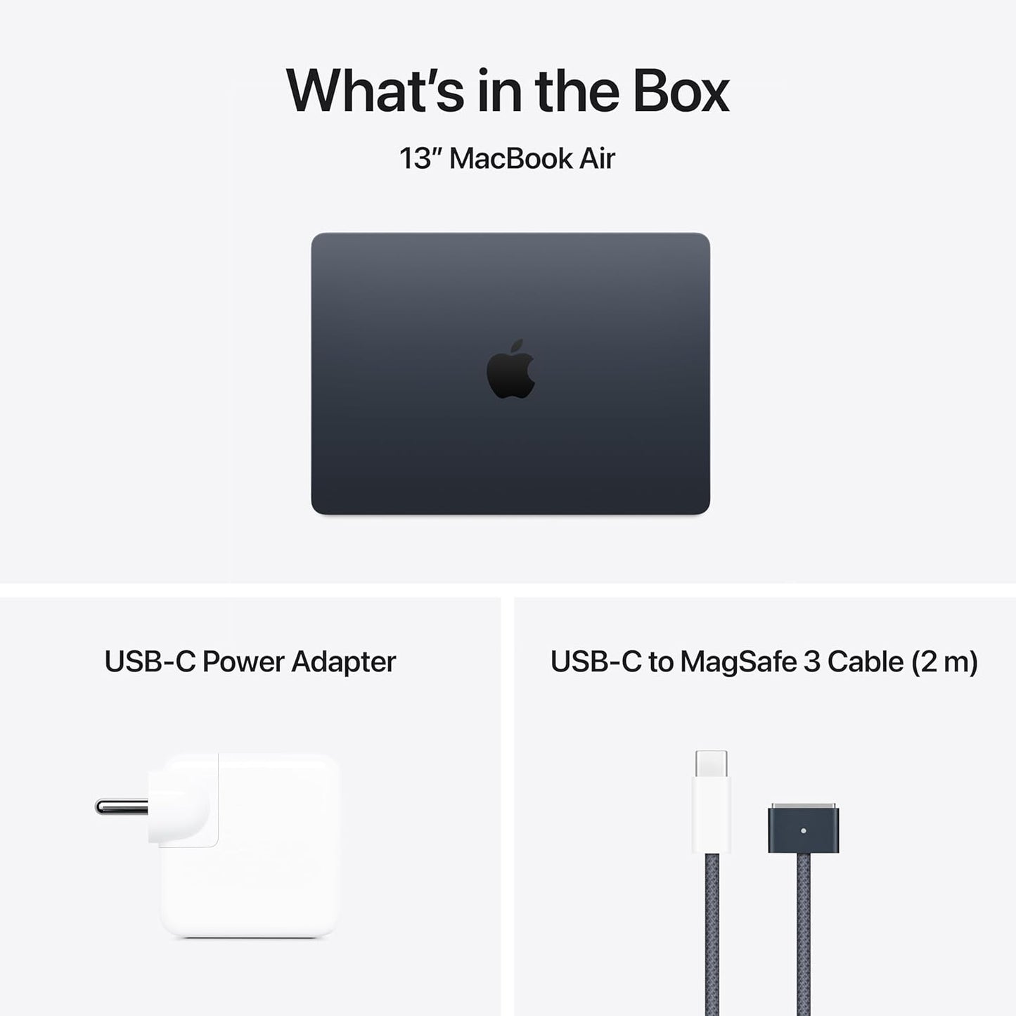 Apple 2025 MacBook Air (13-inch, Apple M4 chip with 10-core CPU and 8-core GPU, 16GB Unified Memory, 256GB) - Midnight